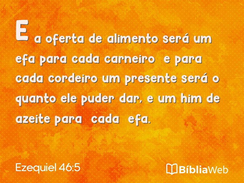 Ezequiel 46:5 em imagem para compartilhar