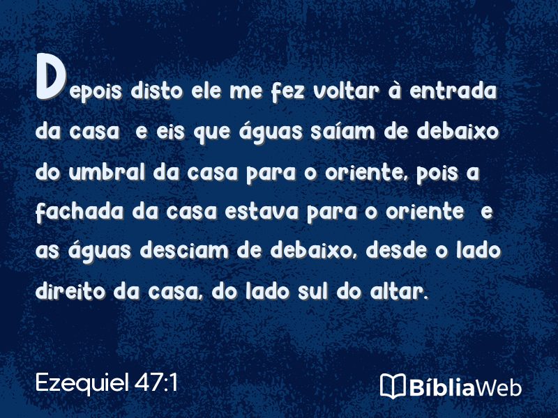 Ezequiel 47:1 em imagem para compartilhar