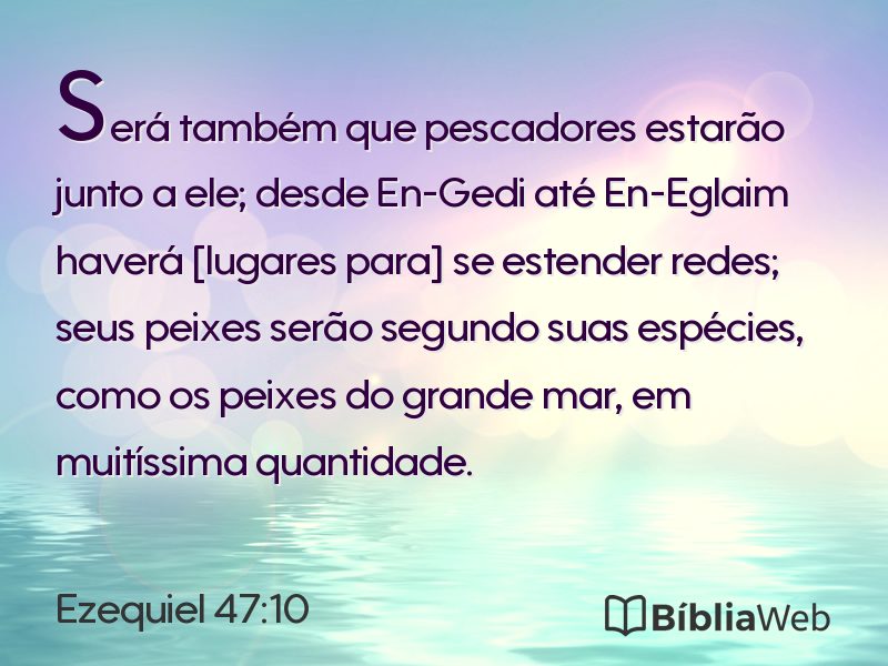 Ezequiel 47:10 em imagem para compartilhar