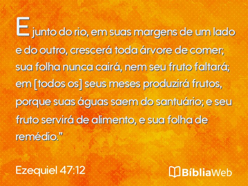 Ezequiel 47:12 em imagem para compartilhar
