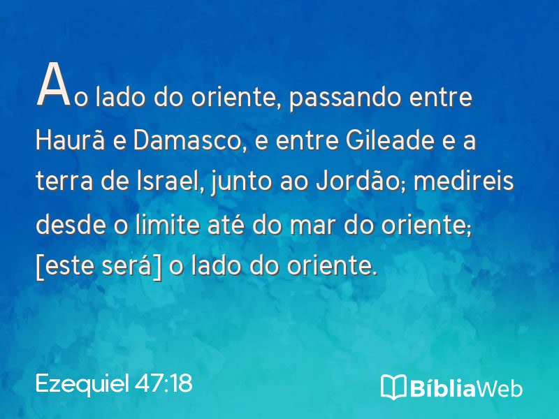 Ezequiel 47:18 em imagem para compartilhar