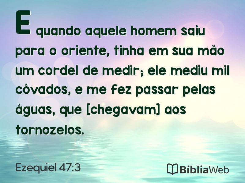 Ezequiel 47:3 em imagem para compartilhar