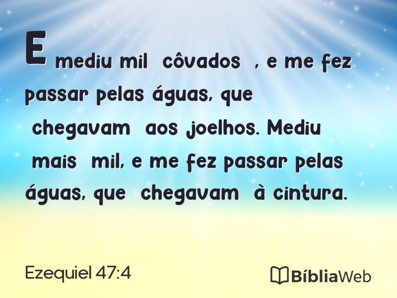 Ezequiel 47:4 em imagem para compartilhar