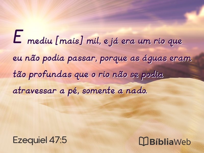 Ezequiel 47:5 em imagem para compartilhar