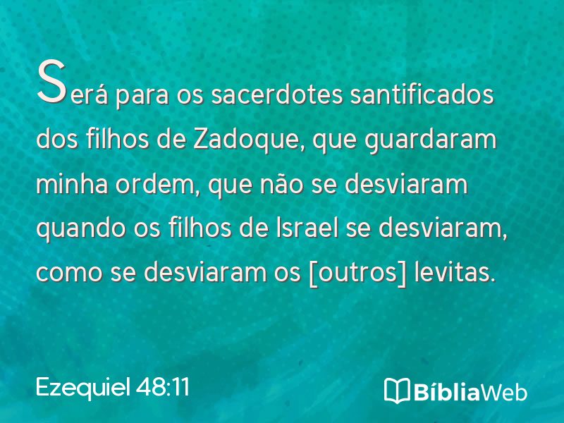 Ezequiel 48:11 em imagem para compartilhar