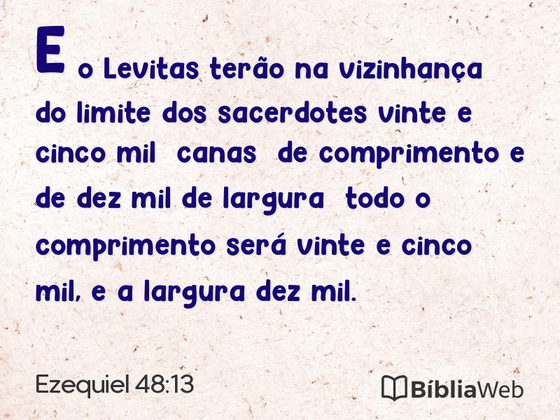 Ezequiel 48:13 em imagem para compartilhar