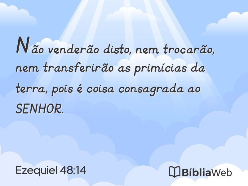 Ezequiel 48:14 em imagem para compartilhar