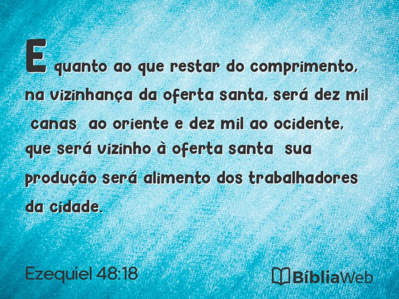 Ezequiel 48:18 em imagem para compartilhar