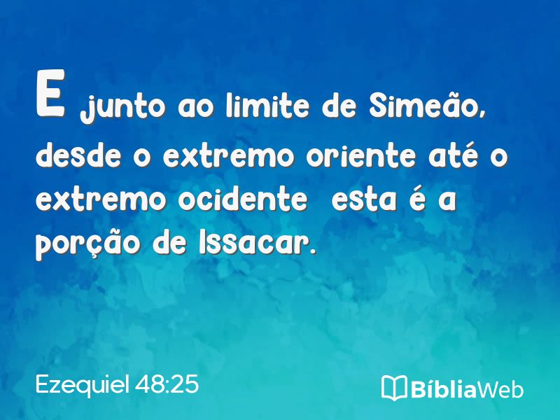 Ezequiel 48:25 em imagem para compartilhar