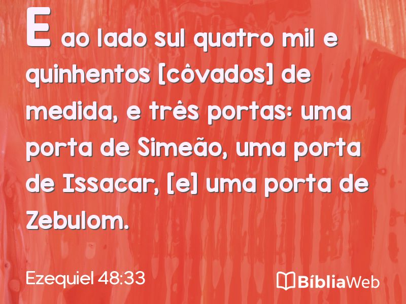 Ezequiel 48:33 em imagem para compartilhar
