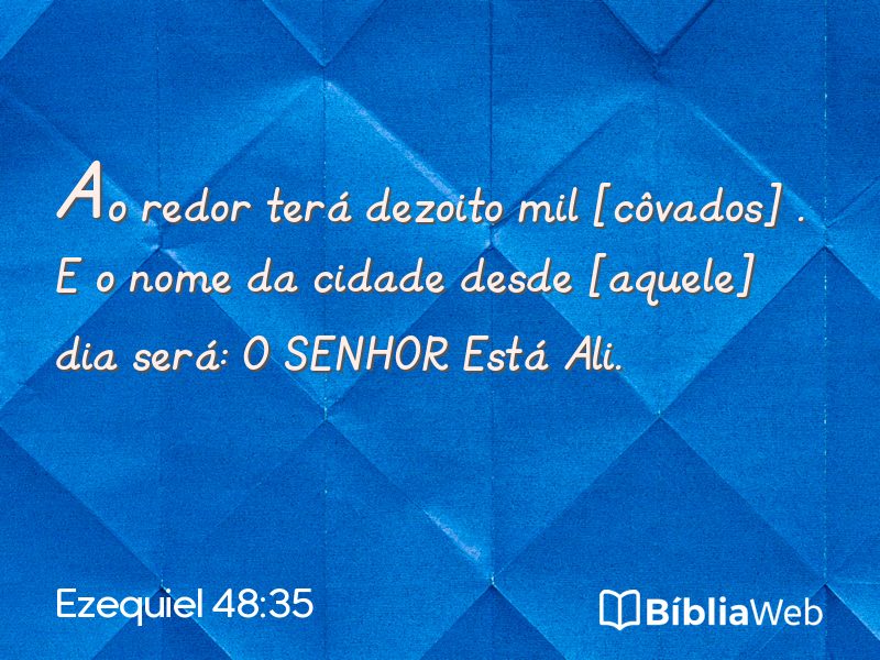 Ezequiel 48:35 em imagem para compartilhar