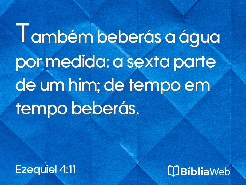 Ezequiel 4:11 em imagem para compartilhar