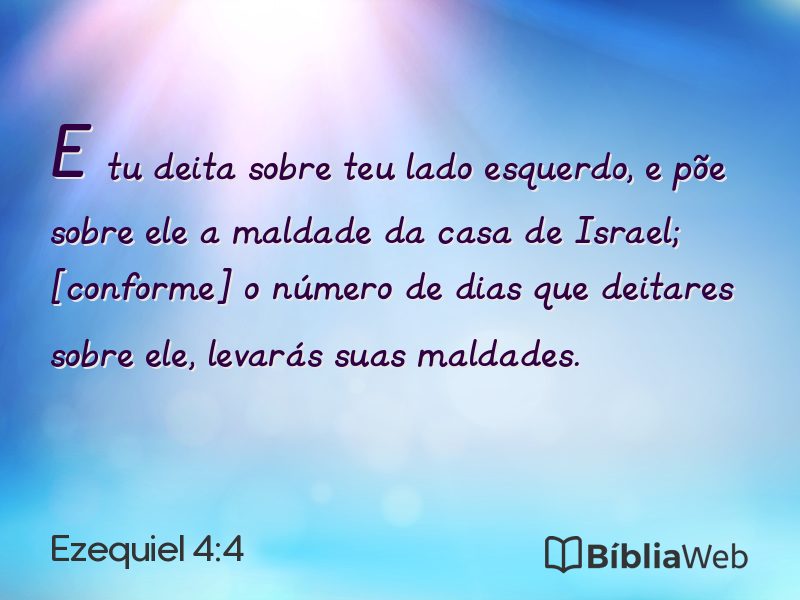 Ezequiel 4:4 em imagem para compartilhar