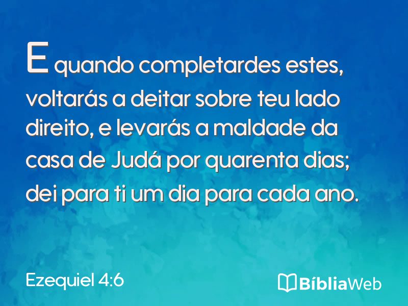 Ezequiel 4:6 em imagem para compartilhar