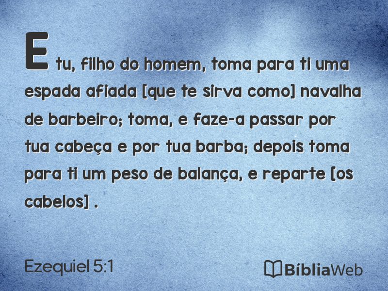 Ezequiel 5:1 em imagem para compartilhar
