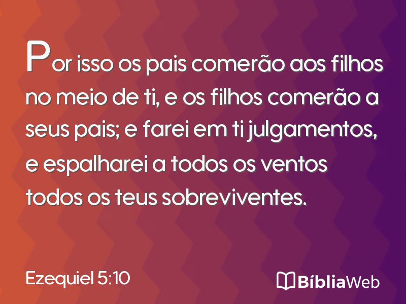 Ezequiel 5:10 em imagem para compartilhar