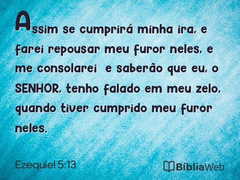 Ezequiel 5:13 em imagem para compartilhar