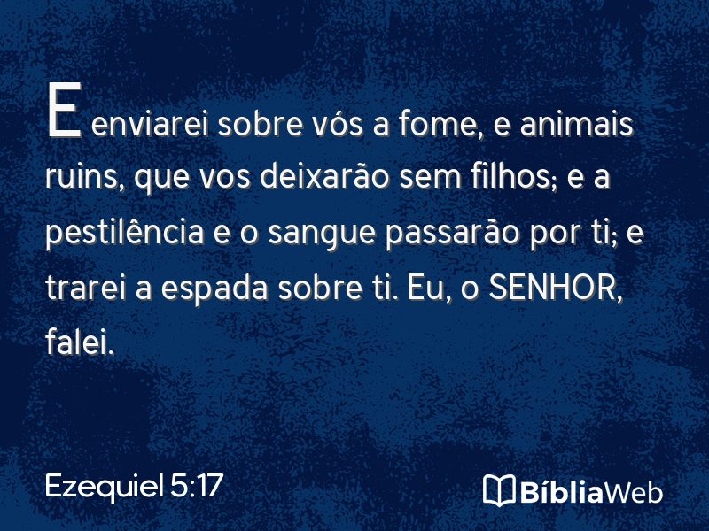 Ezequiel 5:17 em imagem para compartilhar
