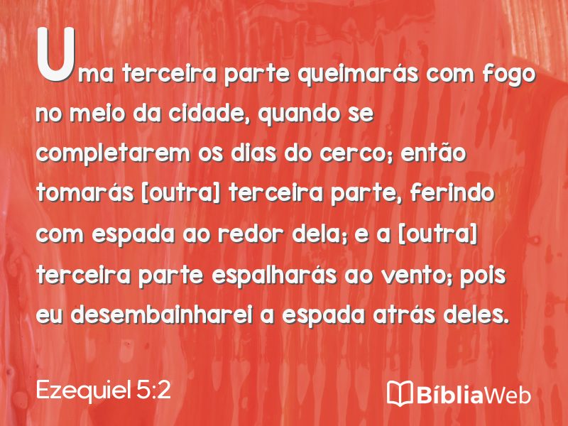 Ezequiel 5:2 em imagem para compartilhar