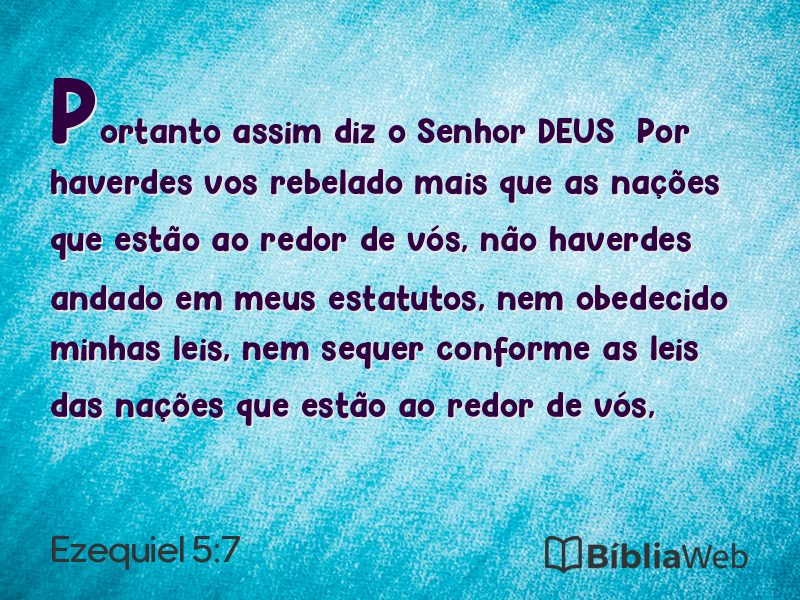 Ezequiel 5:7 em imagem para compartilhar