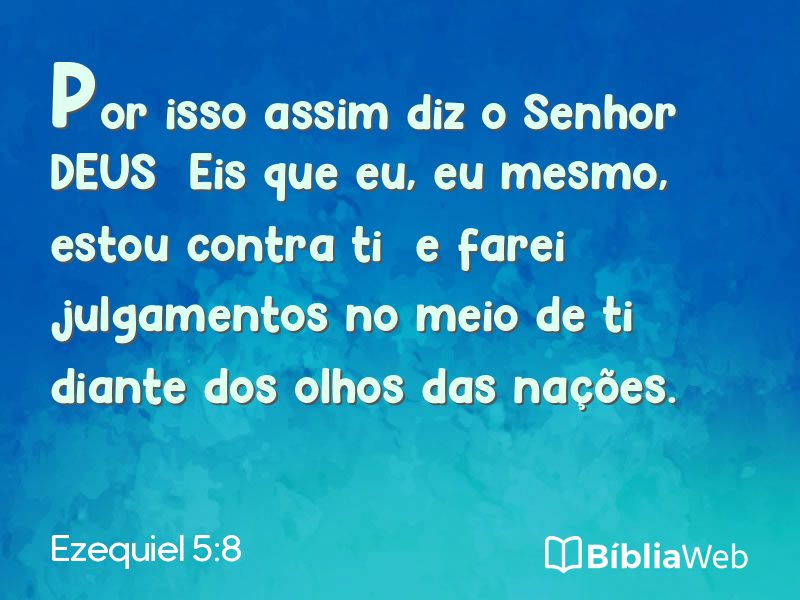 Ezequiel 5:8 em imagem para compartilhar