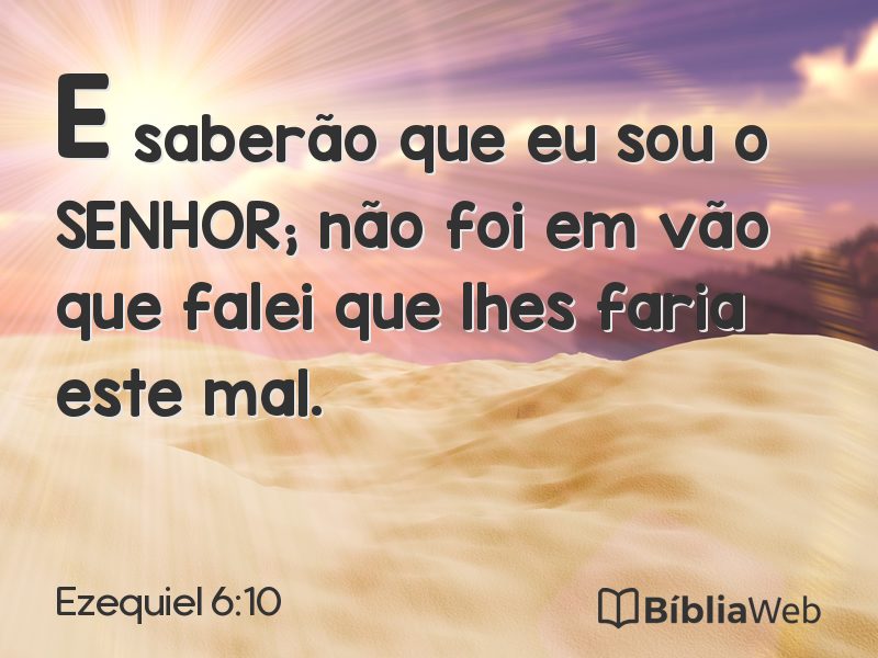 Ezequiel 6:10 em imagem para compartilhar