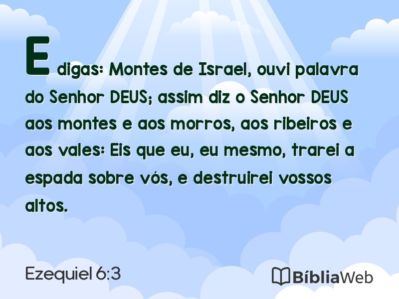Ezequiel 6:3 em imagem para compartilhar