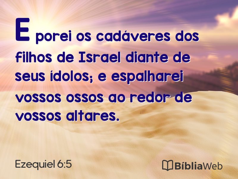 Ezequiel 6:5 em imagem para compartilhar