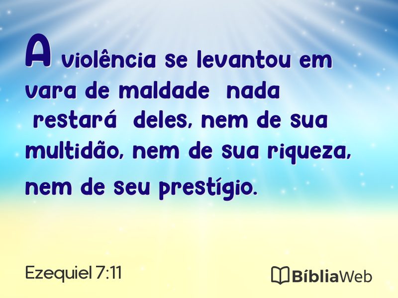 Ezequiel 7:11 em imagem para compartilhar