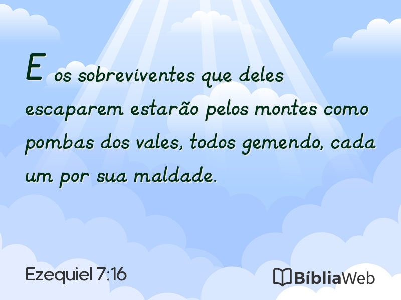 Ezequiel 7:16 em imagem para compartilhar