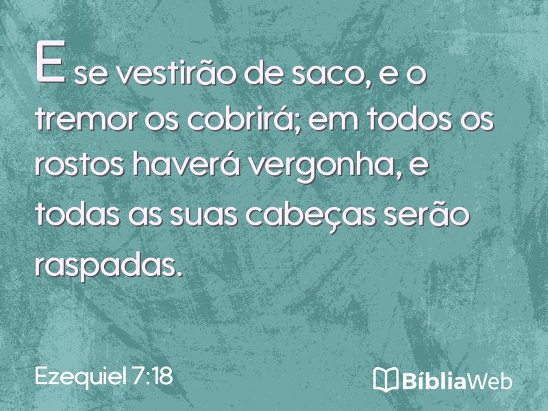 Ezequiel 7:18 em imagem para compartilhar