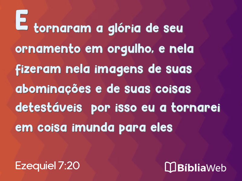 Ezequiel 7:20 em imagem para compartilhar