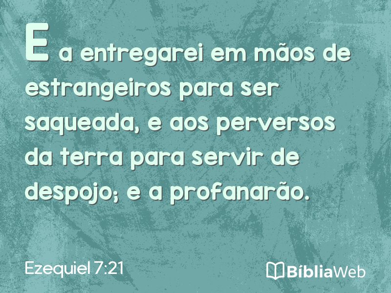 Ezequiel 7:21 em imagem para compartilhar