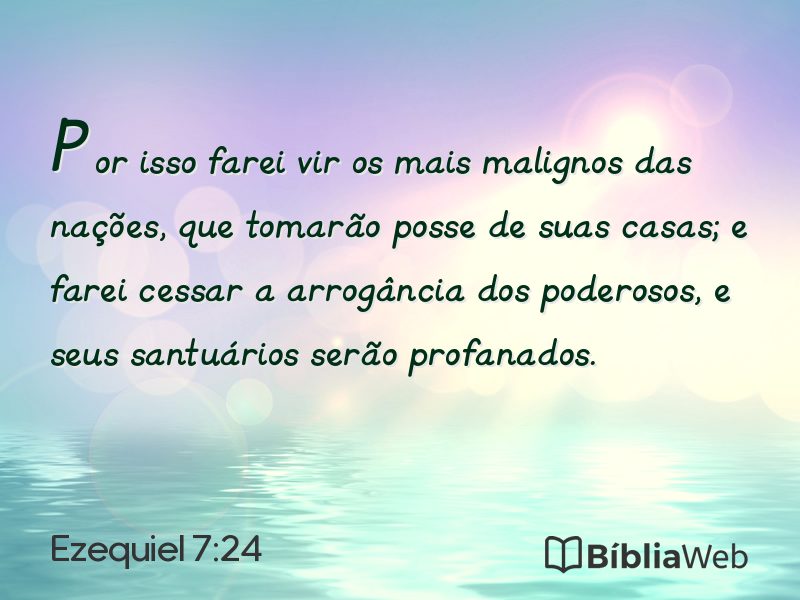 Ezequiel 7:24 em imagem para compartilhar