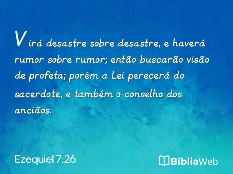 Ezequiel 7:26 em imagem para compartilhar