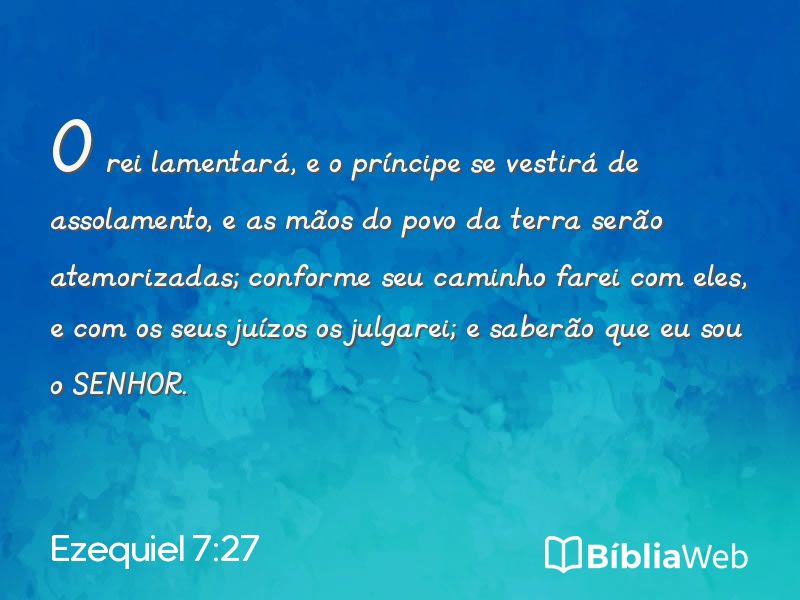 Ezequiel 7:27 em imagem para compartilhar