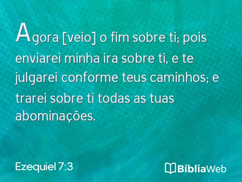 Ezequiel 7:3 em imagem para compartilhar