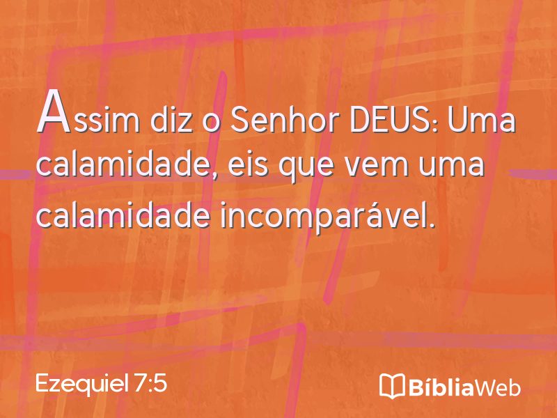 Ezequiel 7:5 em imagem para compartilhar