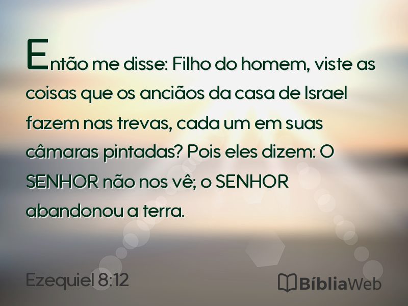Ezequiel 8:12 em imagem para compartilhar