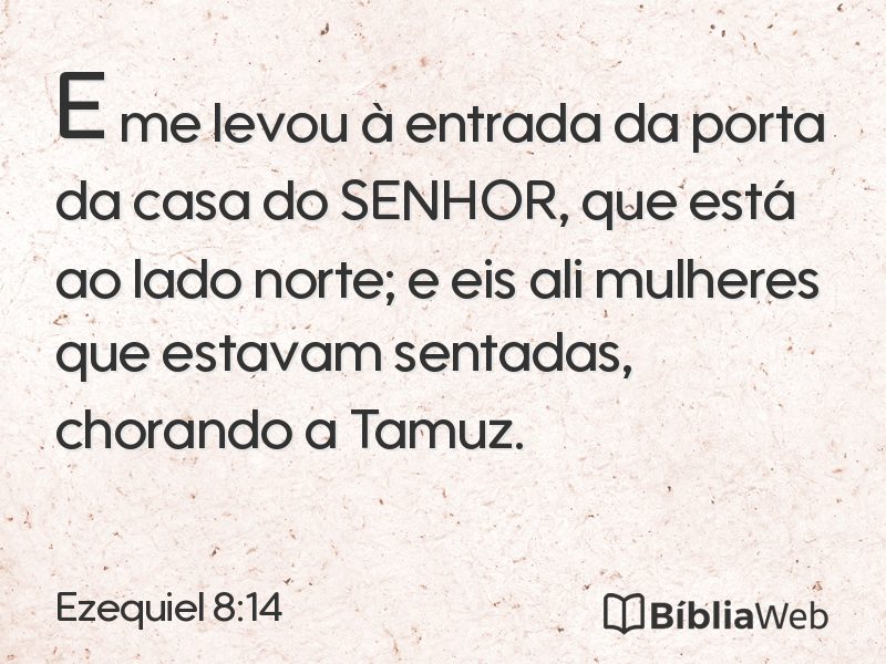 Ezequiel 8:14 em imagem para compartilhar