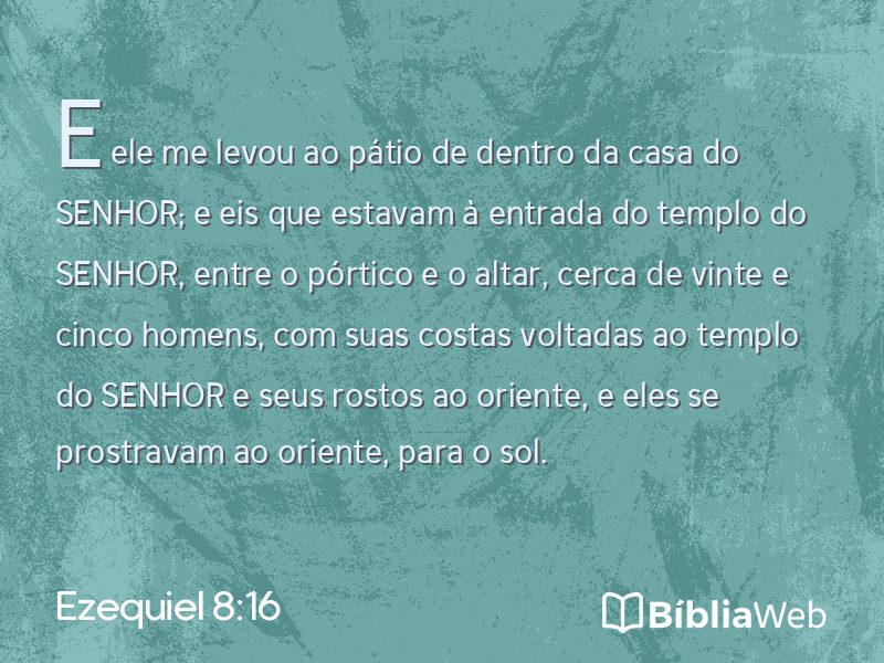Ezequiel 8:16 em imagem para compartilhar