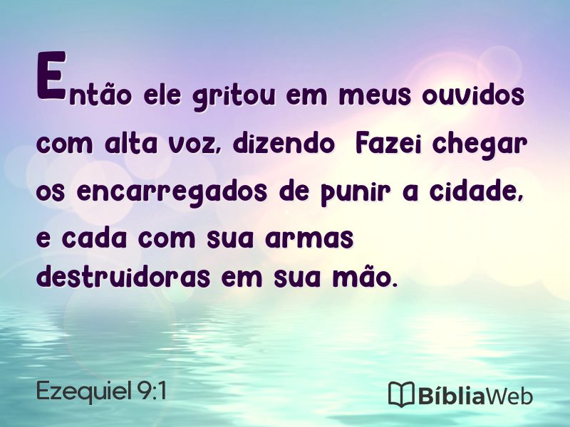 Ezequiel 9:1 em imagem para compartilhar