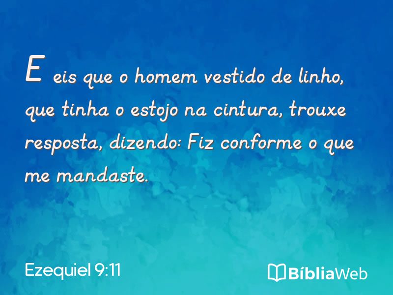 Ezequiel 9:11 em imagem para compartilhar