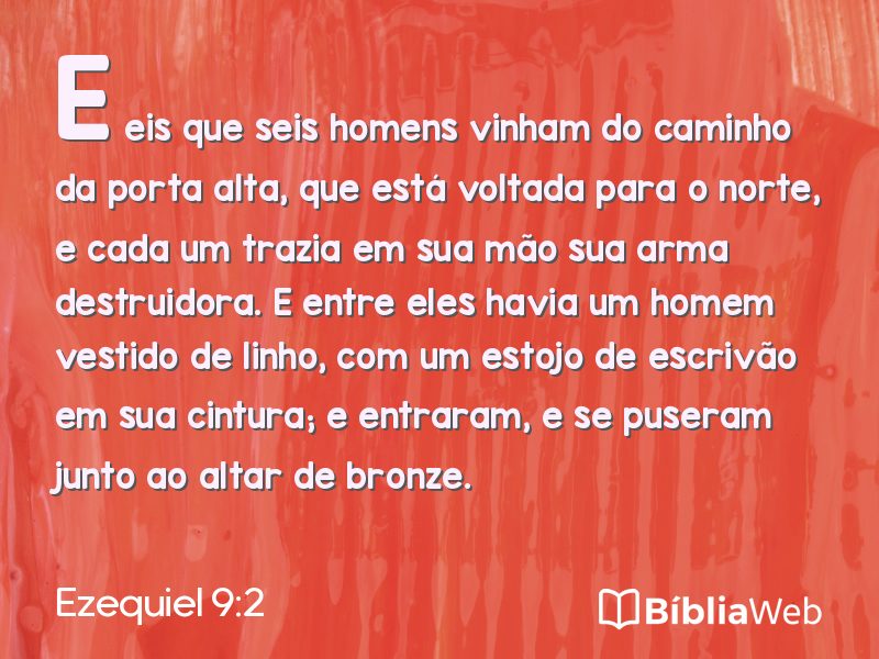 Ezequiel 9:2 em imagem para compartilhar