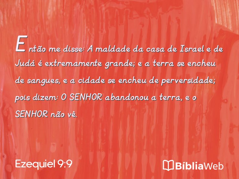Ezequiel 9:9 em imagem para compartilhar