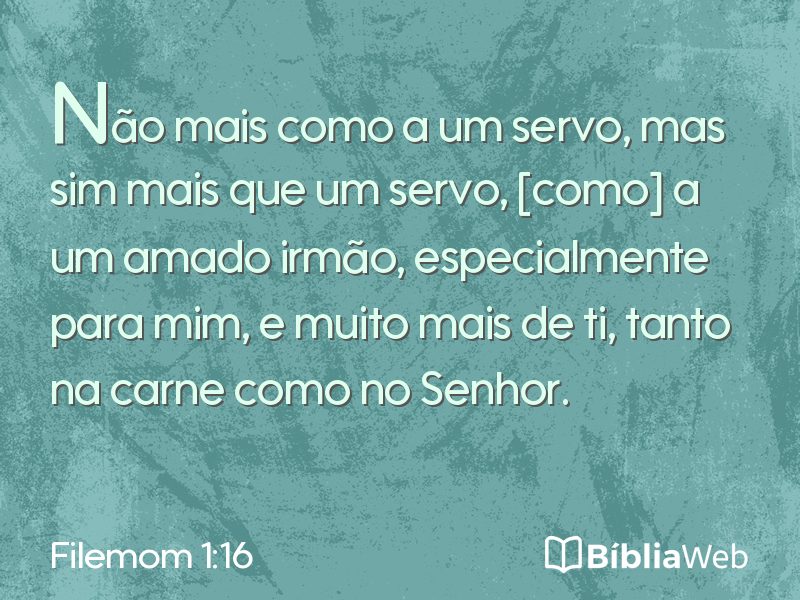 Filemom 1:16 em imagem para compartilhar