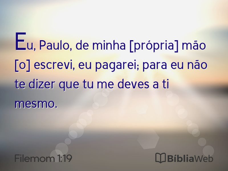 Filemom 1:19 em imagem para compartilhar