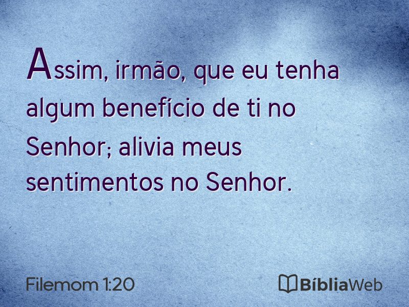 Filemom 1:20 em imagem para compartilhar