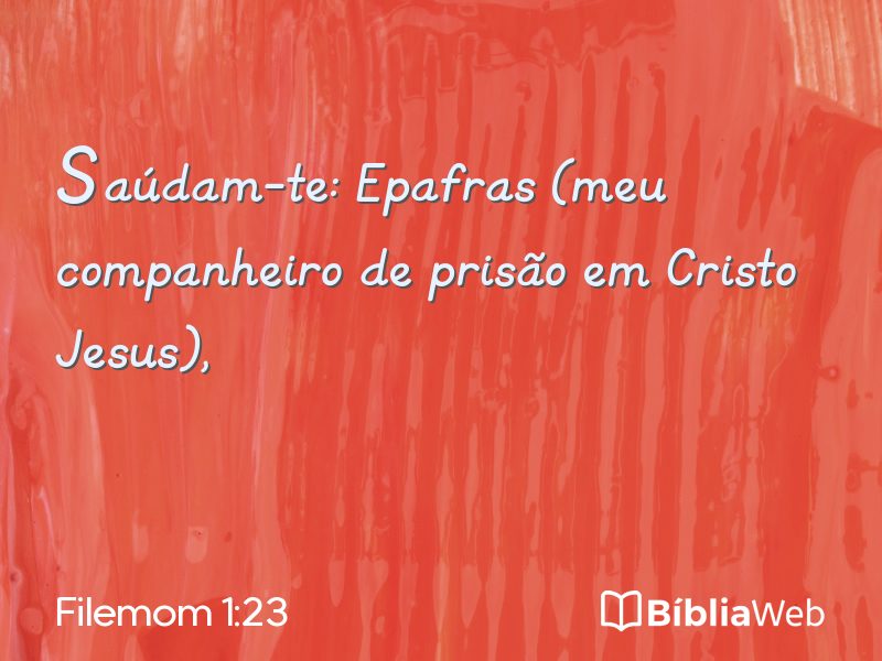Filemom 1:23 em imagem para compartilhar