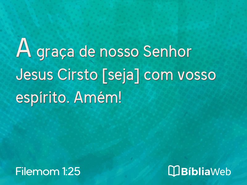 Filemom 1:25 em imagem para compartilhar